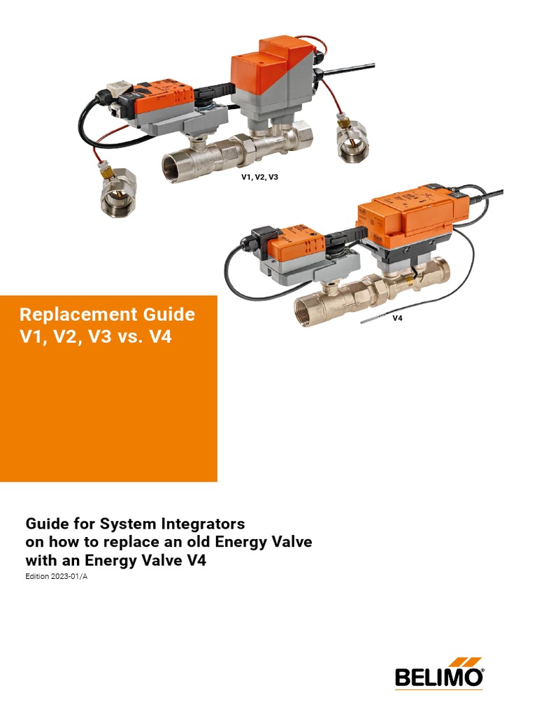 Belimo EnergyValve ReplacementGuide EnGb PDF PDF Temperature Valve