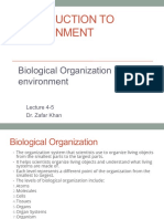 INTRO TO ENVIRONMENTAL BIOLOGICAL ORGANIZATION