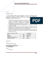 Declaración juramentada de autónomo