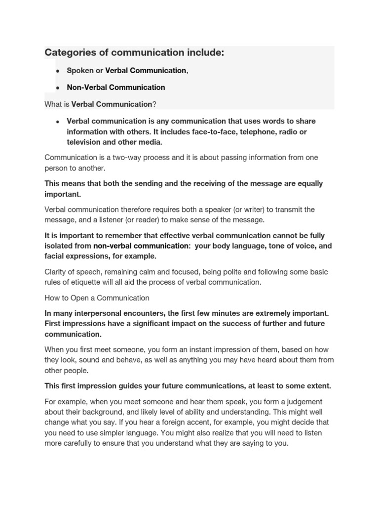 Verbal & Nonverbal-Transcript | PDF