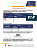 Formato Estatuto de Sociedad Por Acciones Simplificada