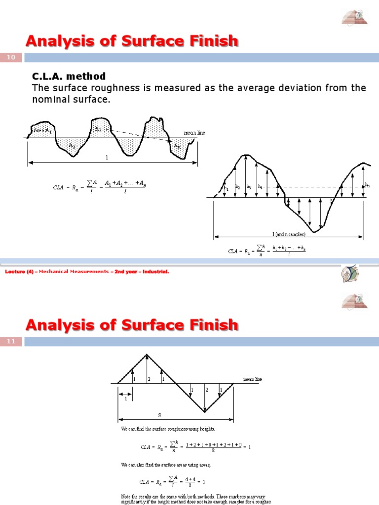 4Surface Finish MeasurementP2 PDF Surface Roughness Area
