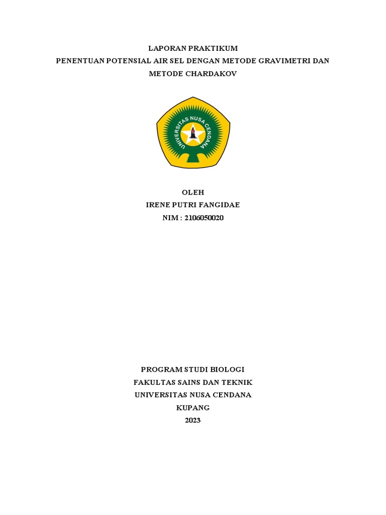 Potensial Air Sel: Metode Gravimetri & Chardakov | PDF