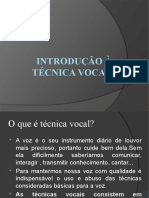 Aula 01 - Introdução À Técnica Vocal