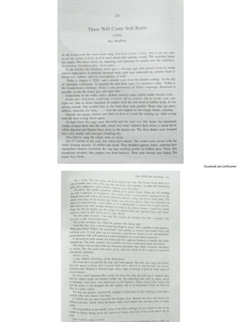 Flvs English 3 1.03 Assignment There Will Come Soft Rains