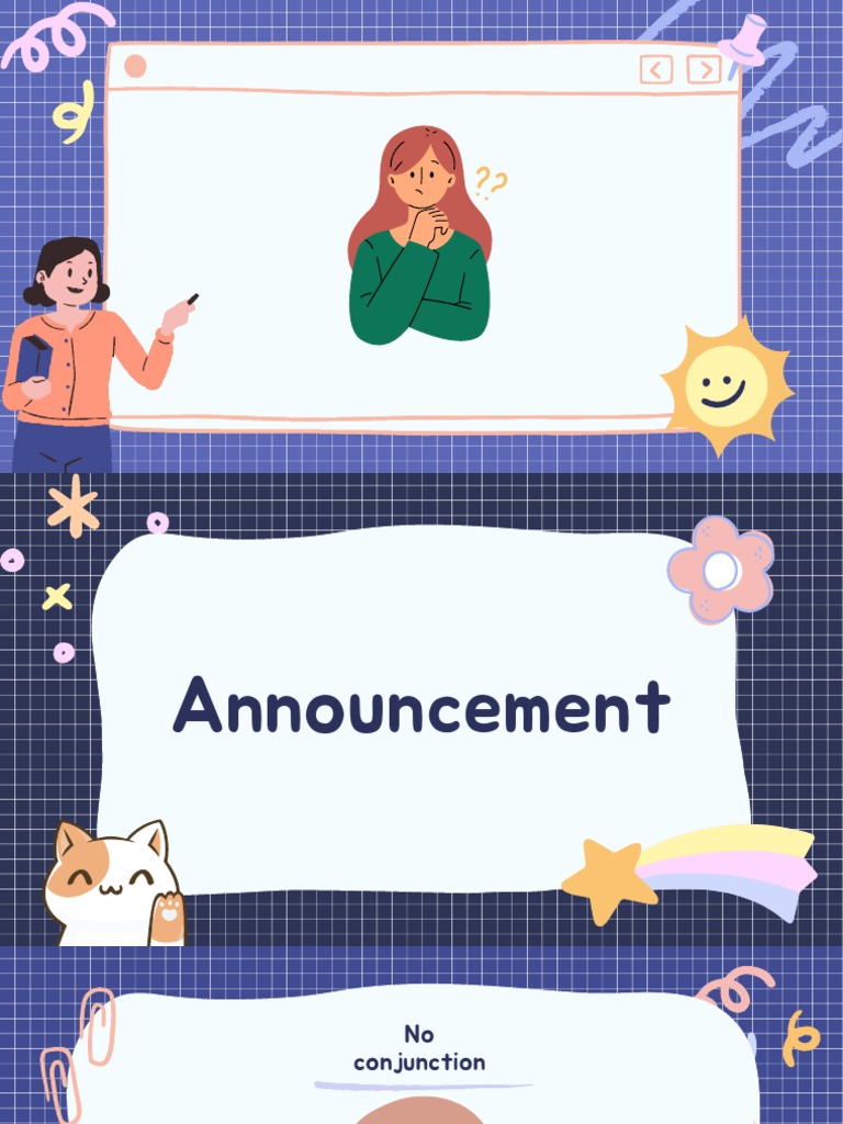 Simple Present and Future Tenses Announcement Structure PDF