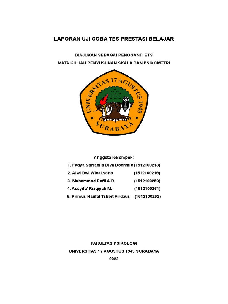 Laporan skala psikometri ets normal pdf