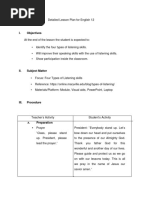 Detailed Lesson Plan (Listening)