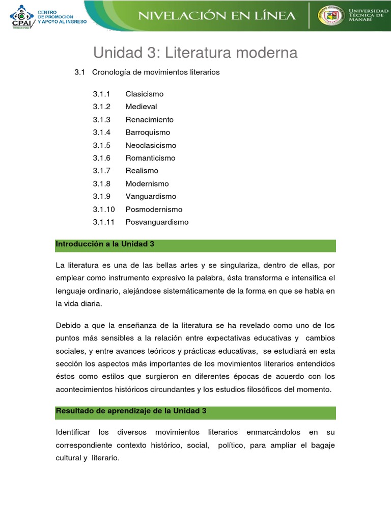 Compendio Literatura | PDF | Barroco | Renacimiento