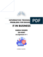 Information Technology Issues in A Business Environment