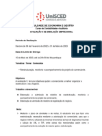 Avaliação de reestruturação e legalização de negócio