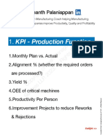 KPI - Production Function: Ananth Palaniappan