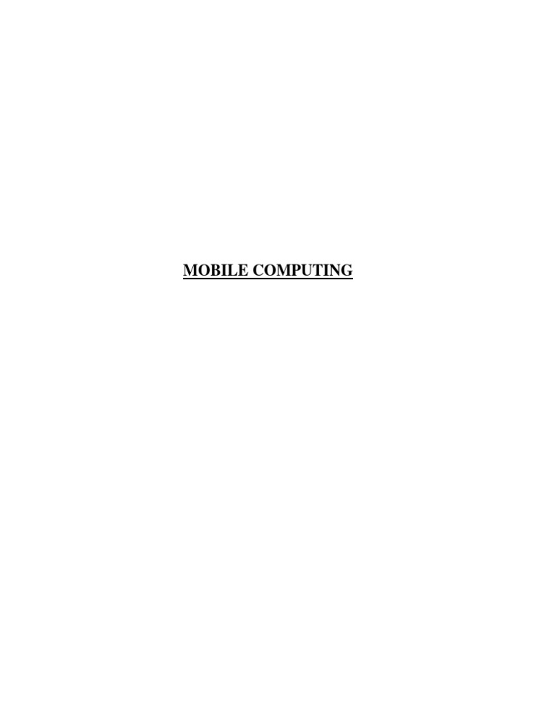 An introduction to mobile computing through cellular data packet data