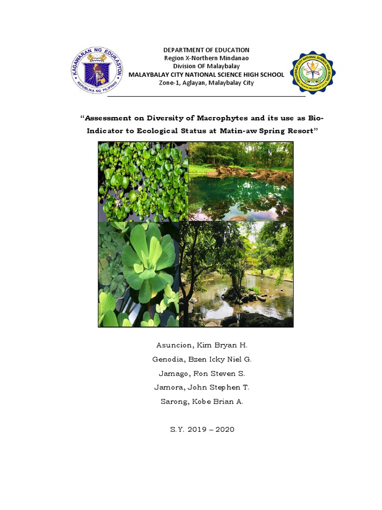 Assessment On Diversity of Macrophytes and Its Use As Bioindicator For ...