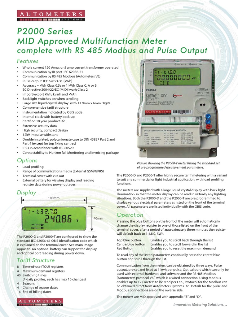 Advanced Meter for Industrial Use | PDF | Electrical Engineering ...