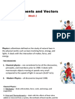 Week 1 Measurements and Vectors
