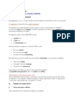 English Adjective Notes PDF