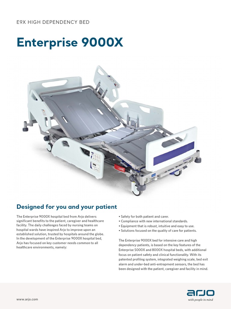 Brosur ARJOHUNTLEIGH High Dependency Bed Enterprise 9000 PDF