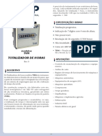 Totalizador de horas com precisão de centésimos e indicação de 7 dígitos