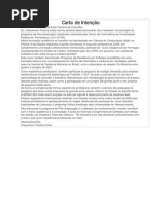 Modelo de Carta de Intencoes