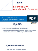 Slide Sinh học Di truyền - Bài 5 - Tiến sĩ Đặng Trần Hoàng - Trung tâm Xét nghiệm ADN NOVAGEN