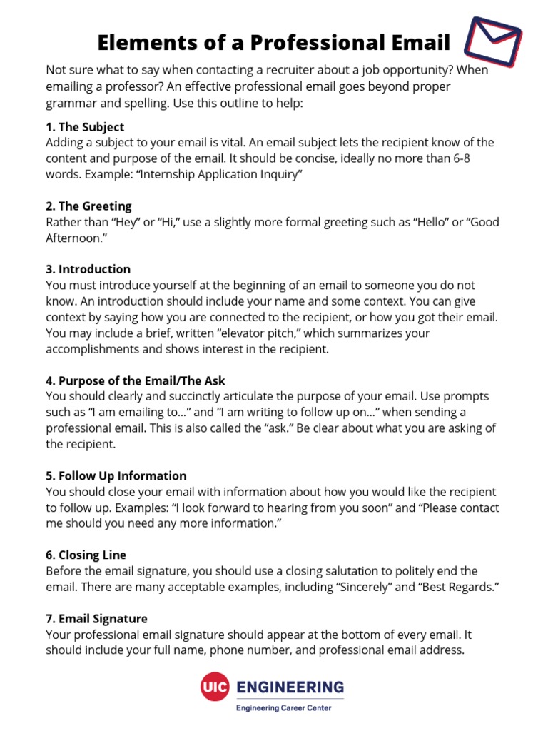Elements-of-a-Professional-Email | PDF | Communication | Human ...