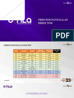 Tarifas Minimas Leds Directos 09.03.23