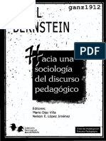 BERNSTEIN, BASIL - Hacia Una Sociología Del Discurso Pedagógico (OCR) (Por Ganz1912)