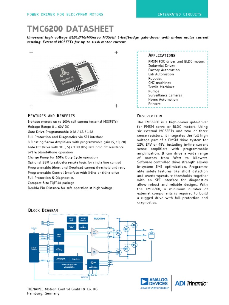 TMC6200 Datasheet Rev1.08 | PDF | Computers
