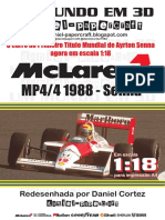 Modelo de papel do carro de Senna em 1:18