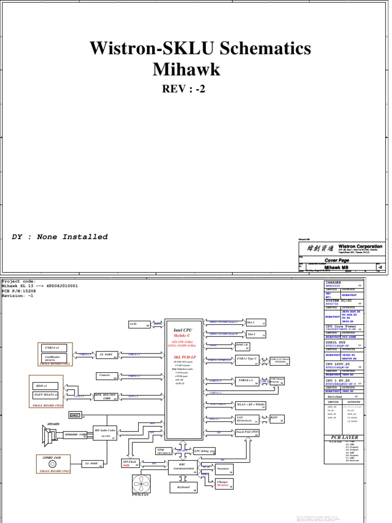 15208-2 Schematic Acer V3-372 Mihawk | PDF | Usb | Computer