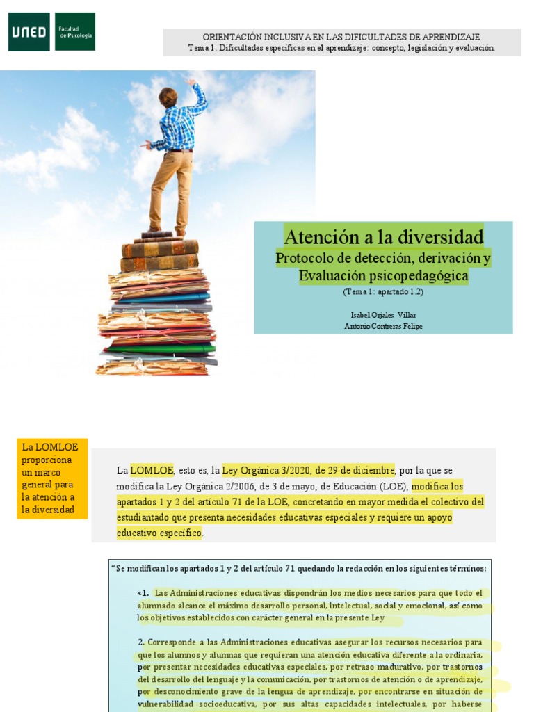 Atencion A La Diversidad Protocolo de Deteccion Adaptado A LOMLOE | PDF ...