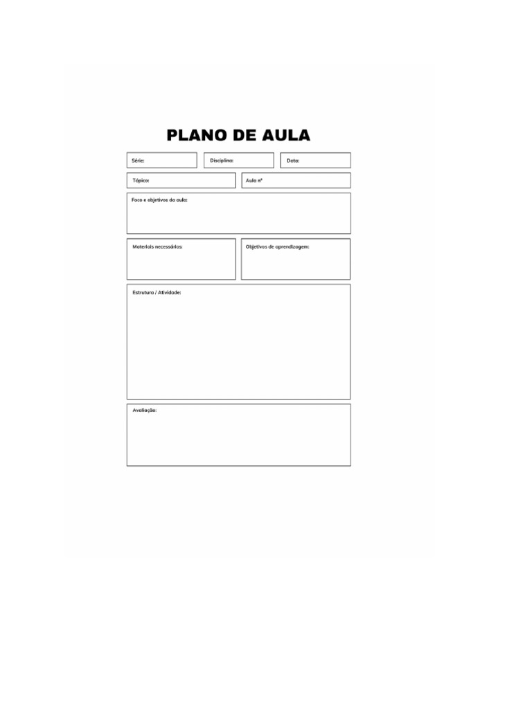 Plano de Aula Paula | PDF