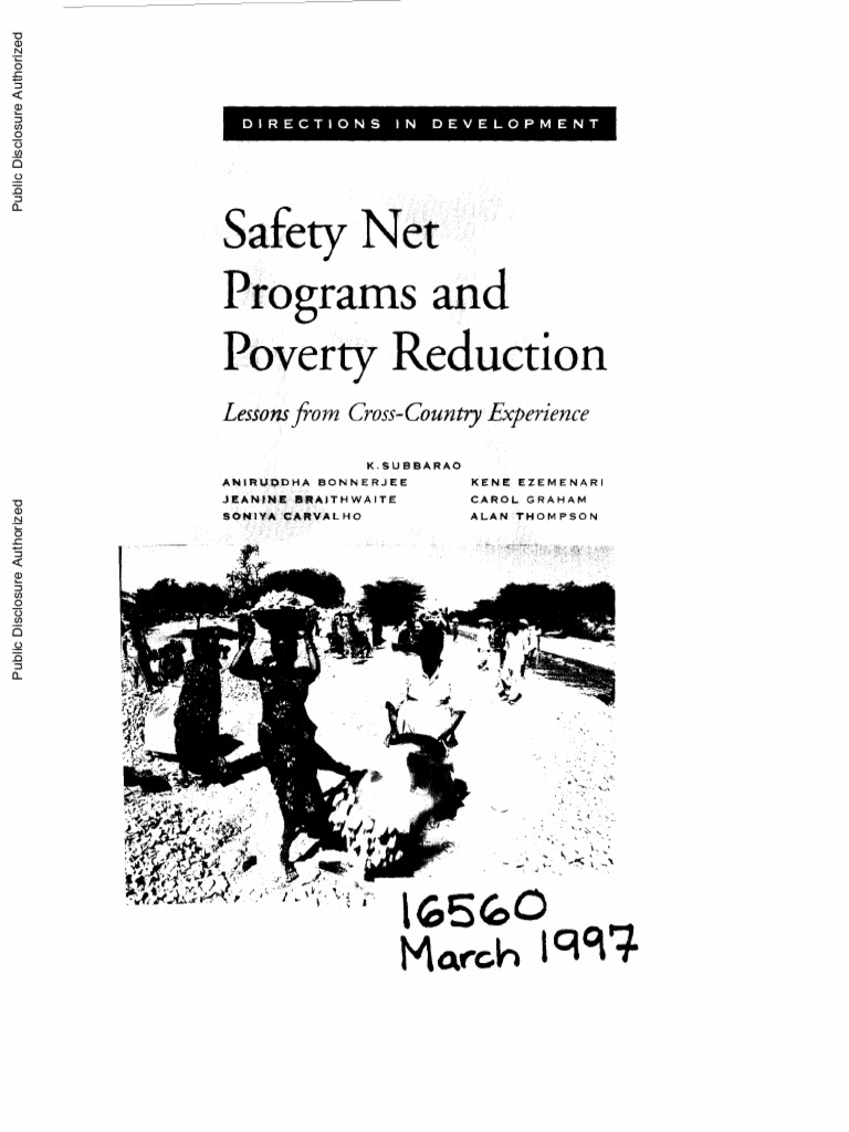 Safety Nets Program and Poverty Reduction Lessons From CrossCountry PDF PDF Poverty