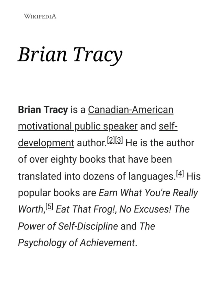 Brian Tracy Wikipedia Pdf Pdf