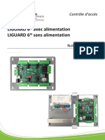 Catalogue AXCEO Systems Controle D Acces - CENTRALE 6 LECTEURS RS485 IP 220V LIGUARD6 10204 - Ref LIGUARD6 ALIMENTATION - Notice Technique