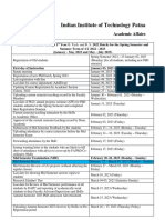 IIT Patna Academic Calendar Spring 2023 and Summer 2023