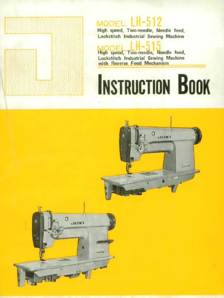 Juki LH 512 LH 515 PDF Sewing Machine Sewing