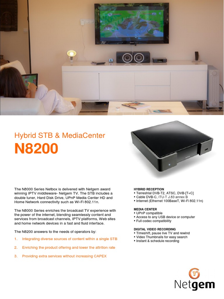 Netgem N8200 Series STB Overview | PDF | Set Top Box | Information And ...