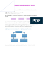 Tema 5 - Departamentalización y Diseño de Puestos