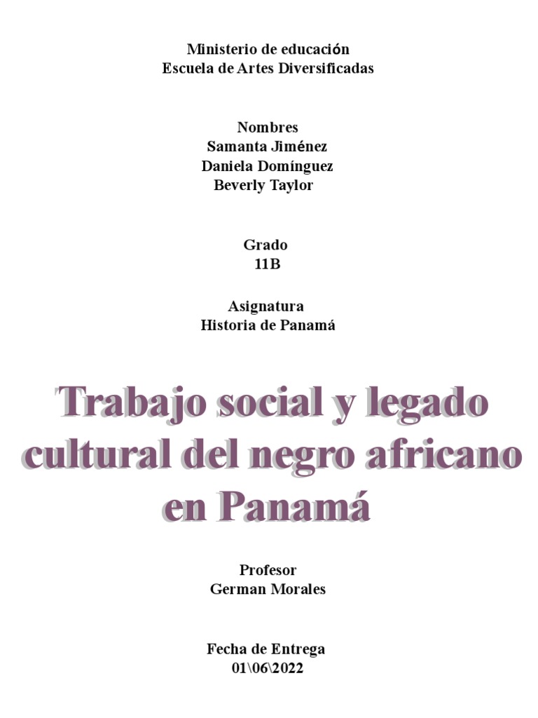 Aportes culturales de los afrodescendientes | PDF | Panamá