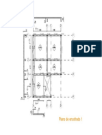 Plano de encofrado para estrutura