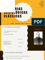 Teorias sociológicas clássicas de Comte, Durkheim, Marx e Weber