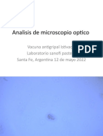 Analisis de Microscopio Optico: Vacuna Antigripal Istivac4 Laboratorio Sanofi Pasteur Santa Fe, Argentina 12 de Mayo 2022