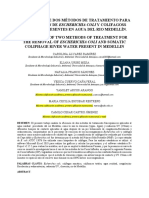 Evaluación de Dos Métodos de Tratamiento para La Remoción de Escherichia Coli y Colifagoss Somático Presentes en Agua Del Rio Medellín.