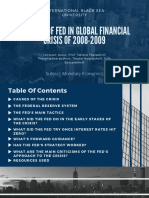 The Role of Fed in Global Financial Crisis 2008-2009