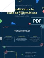 Pizarra Introducción A La Clase de Matemáticas Educación Presentación