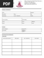 Britannia Hotels LTD Application Form