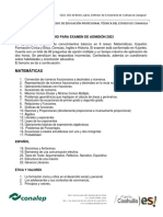 Temario Examen de Admisión 2023 PDF