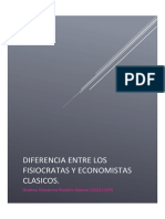 Diferencia Entre Los Fisiocratas y Economistas Clasicos